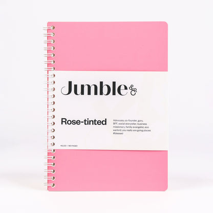 Convo Wiro Bound Ruled Notebook - Rose-tined Pink