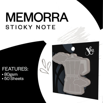 Memorra Sticky Note Pack - Grey Days Grey