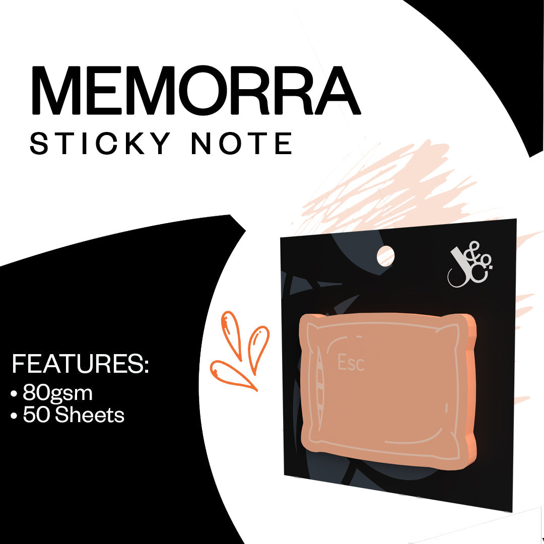 Memorra Sticky Note Pack - Burned Out Orange