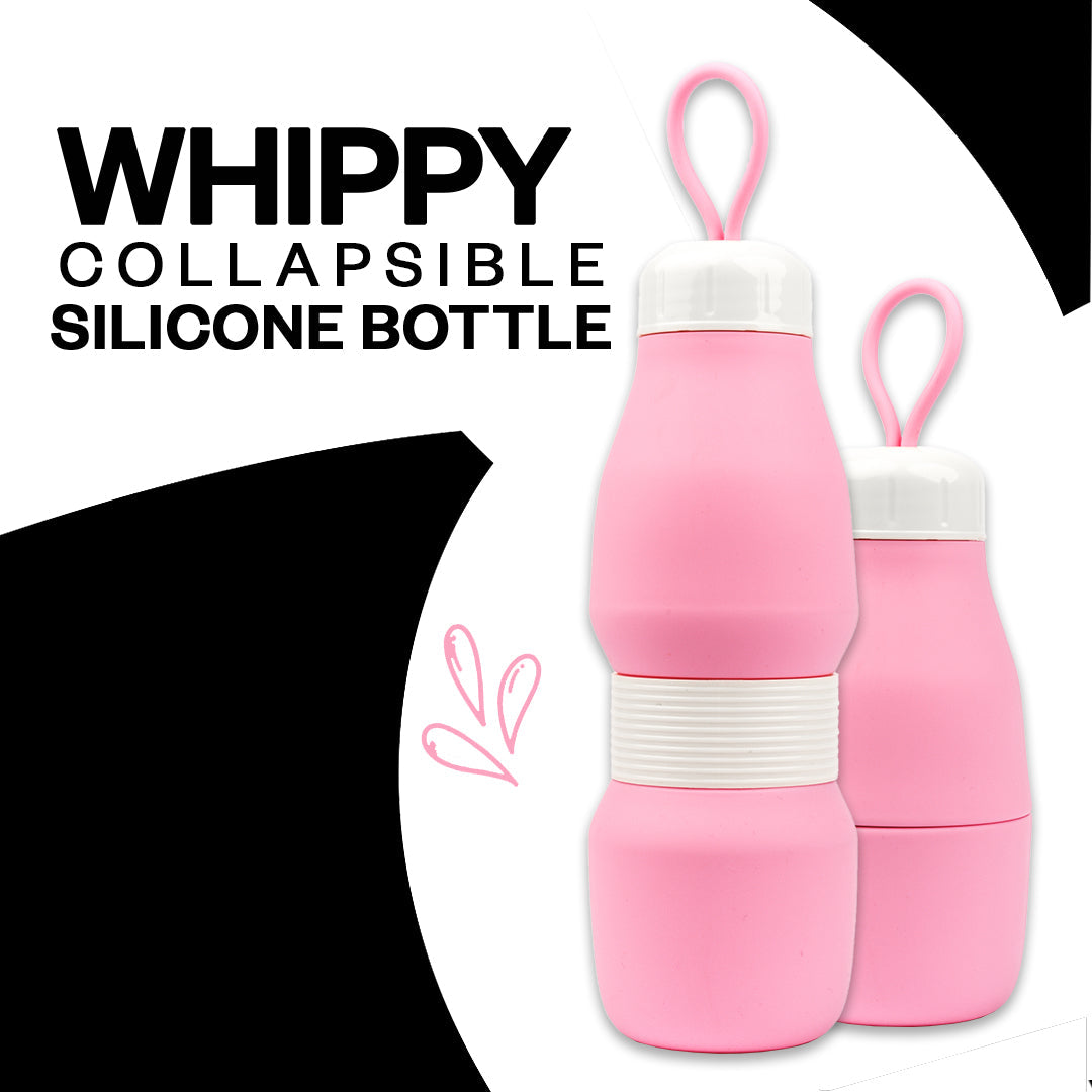 Whippy Collapsible Silicone Bottle 520ml - Rose-Tined Pink