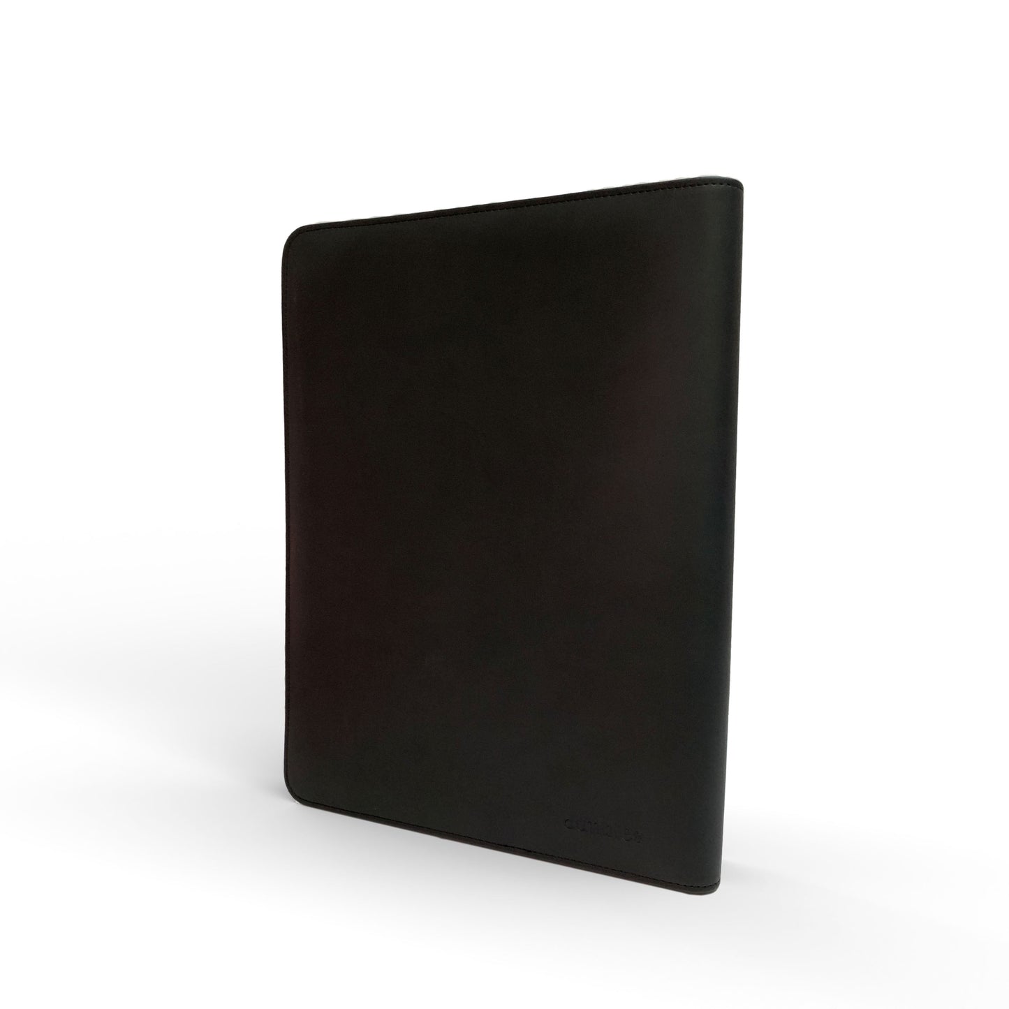 Intentus Organiser A4 PU Leather-Like Folder with Ruled Refill Pad - Clean Slate Black