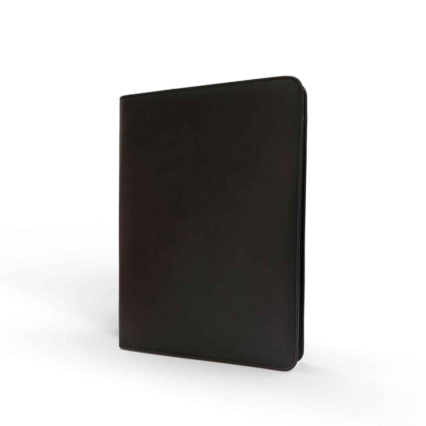 Intentus Organiser A4 PU Leather-Like Folder with Ruled Refill Pad - Clean Slate Black