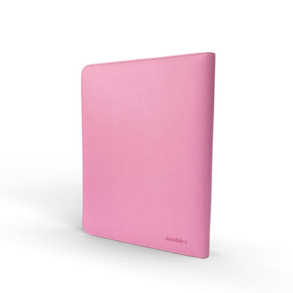 Intentus Organiser A4 PU Leather-Like Folder with Ruled Refill Pad - Rose-Tined Pink