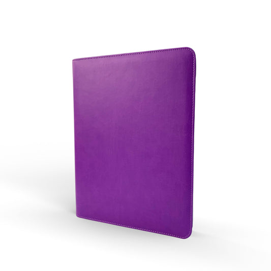 Intentus Organiser A4 PU Leather-Like Folder with Ruled Refill Pad - Royal Mess Purple