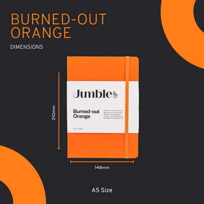 Moodler Ruled Notebook - Burned Out Orange