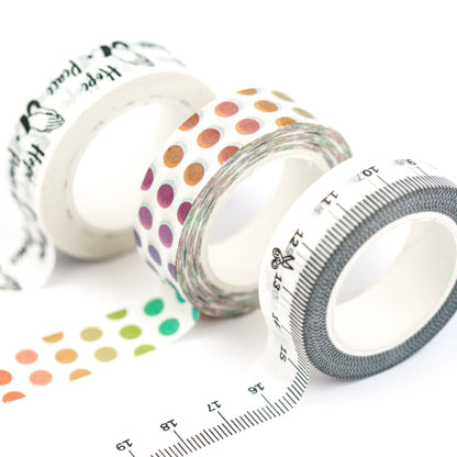 Yippee Stationery Washi Tape - Multi-Colours Set of 3